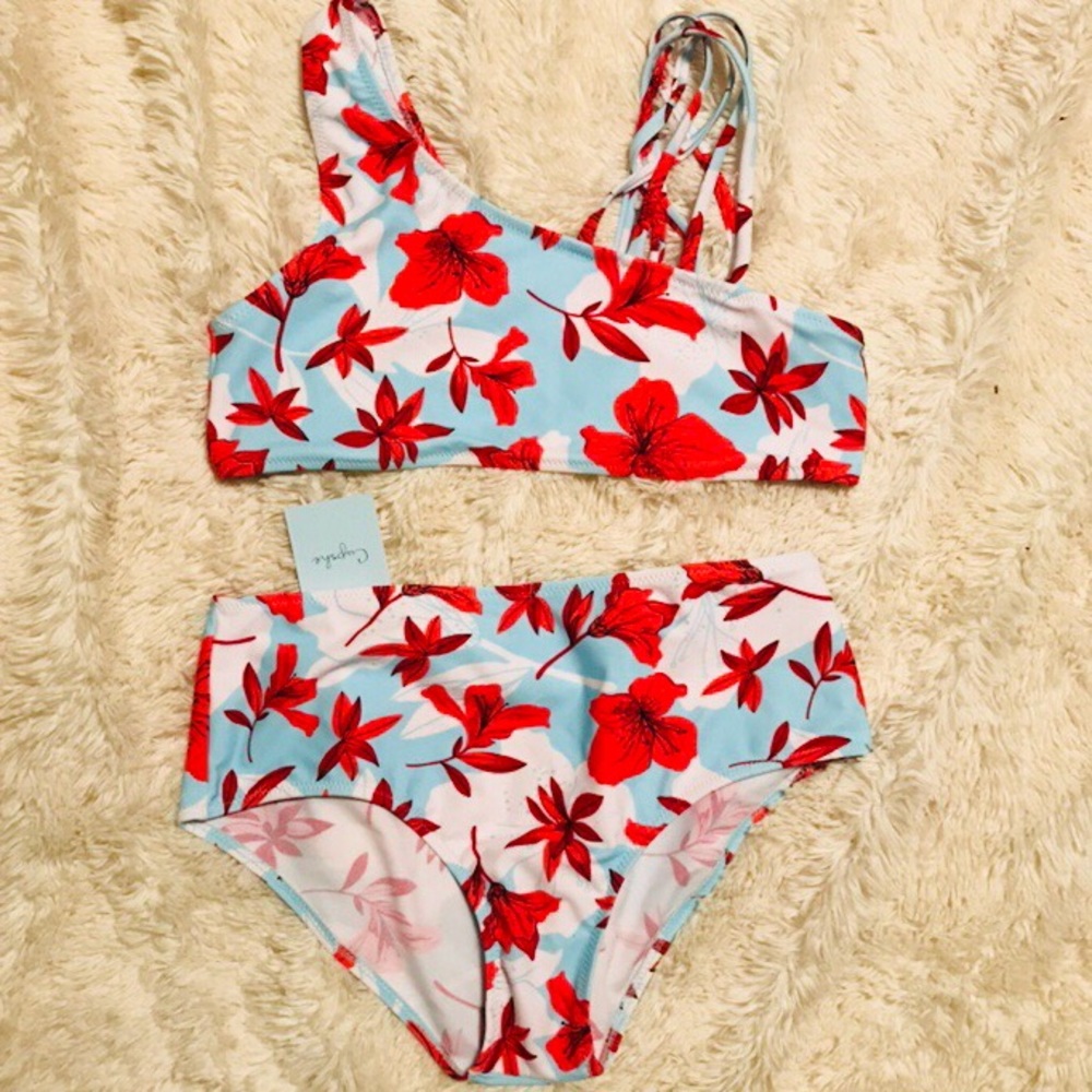 High waisted bathing suit